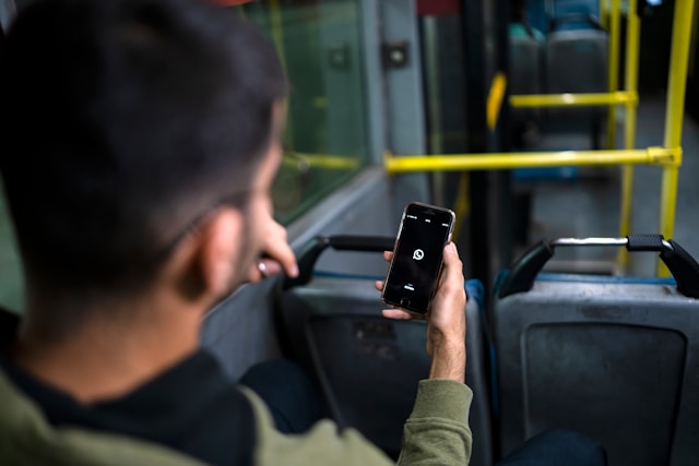 Smartphone showing a WhatsApp voice note converted into readable text