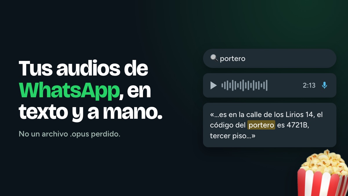 Un audio de WhatsApp convertido en una nota de texto guardada y fácil de buscar